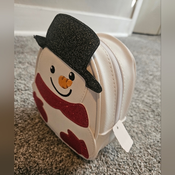 Sparkling SNOWMAN Cosmetic Bag Bath and Body Works NWTs Christmas - Picture 3 of 3